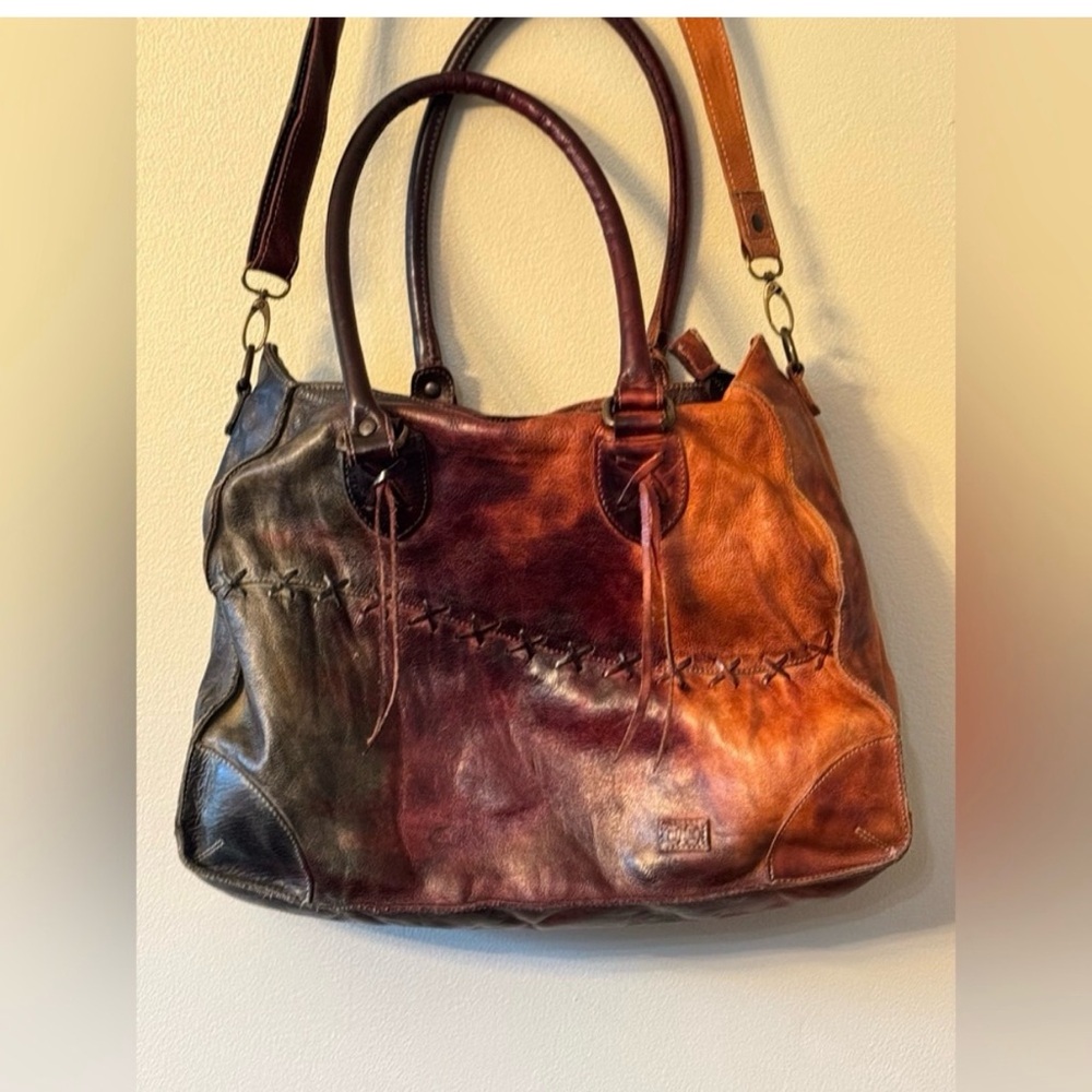 🛑ISO 🛑🛑 Bed Stu Hand-Dyed Leather Shoulder Bag in Brown, Burgundy, Tan